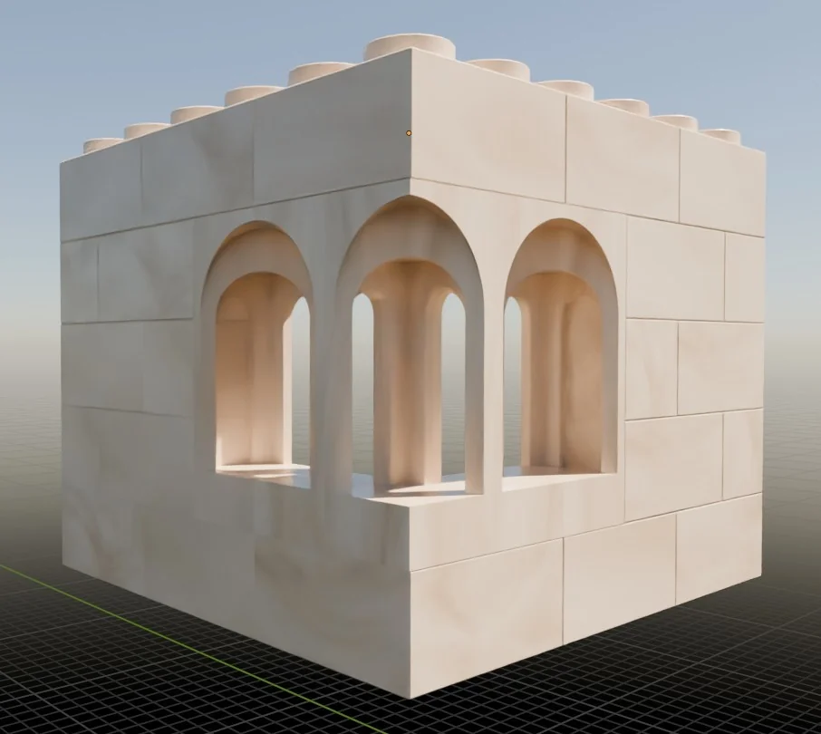 Модель Exin Castillos: Кутове вікно з арками