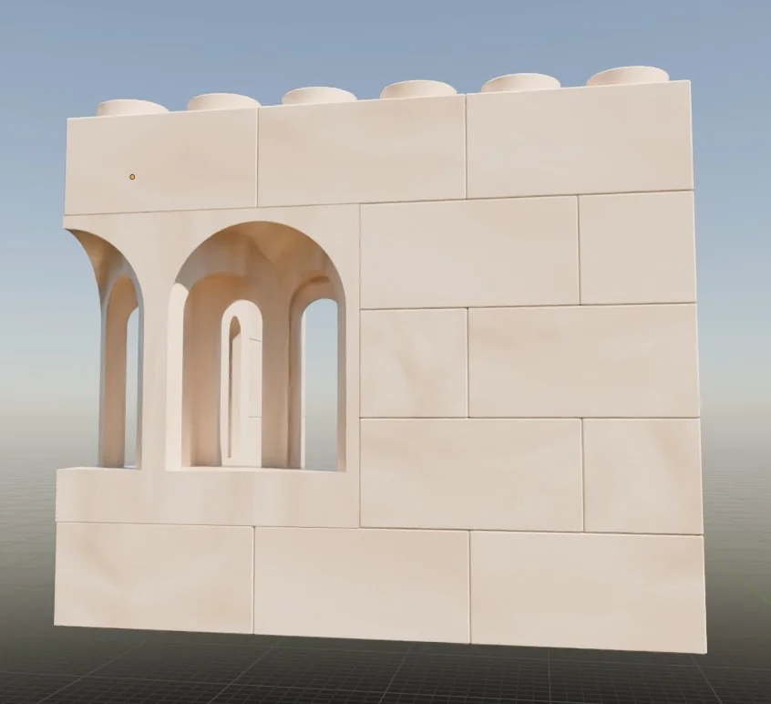 3D модель Модель Exin Castillos: Угловое окно с арками - фото 3