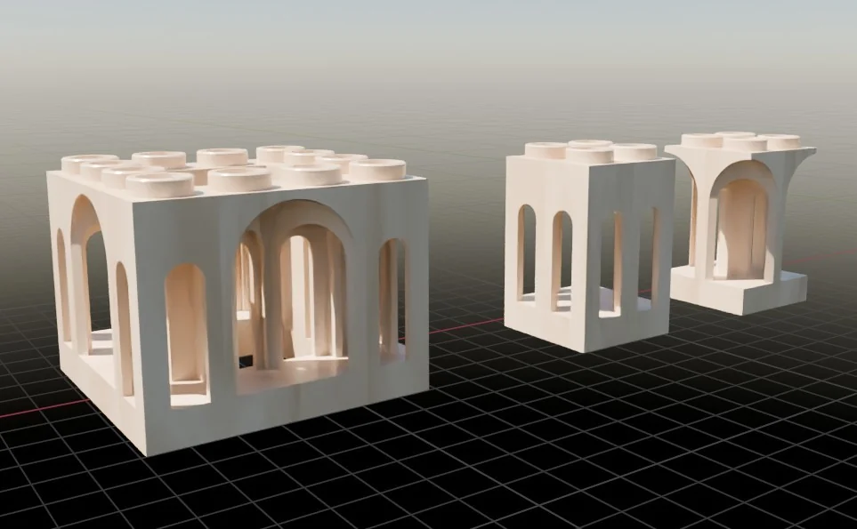 3D модель Модель Exin Castillos: Угловое окно с арками - фото 5