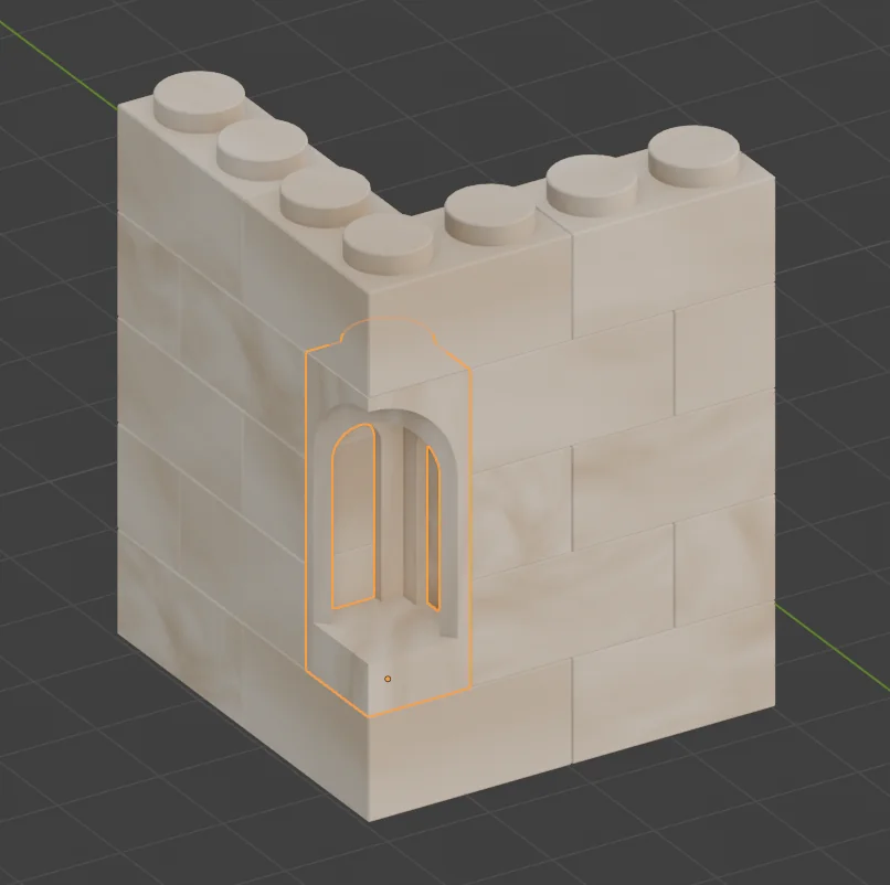 3D модель Модель Exin Castillos: Угловое окно с арками - фото 10