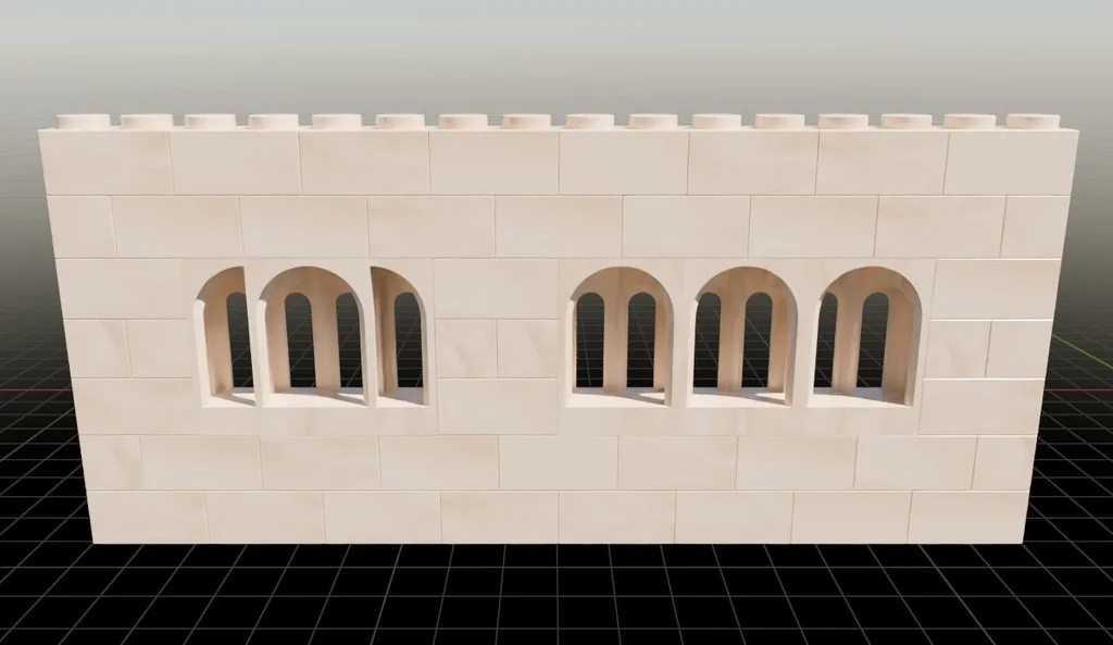 3D модель Модель Exin Castillos: Угловое окно с арками - фото 11