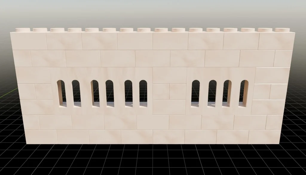 3D модель Модель Exin Castillos: Угловое окно с арками - фото 12