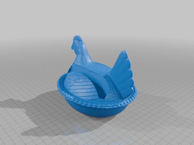 3D модель Hen On Nest Business Card Holder for Farmhouse Decor - фото 2