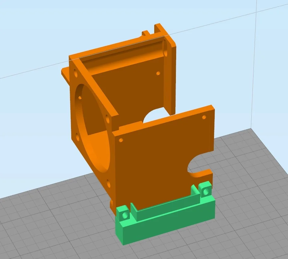 3D модель Крепление вентилятора Hot End для Creality Ender 3 - фото 3