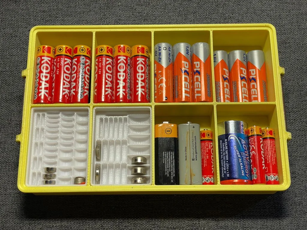 Многоуровневая коробка для хранения батареек