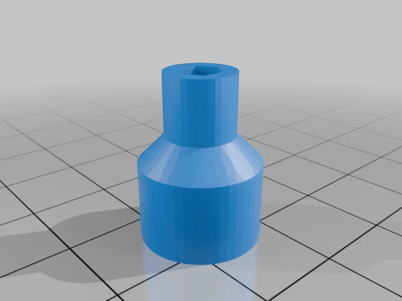 3D модель Адаптер 1/4" квадрат на 4mm шестигранник - фото 3