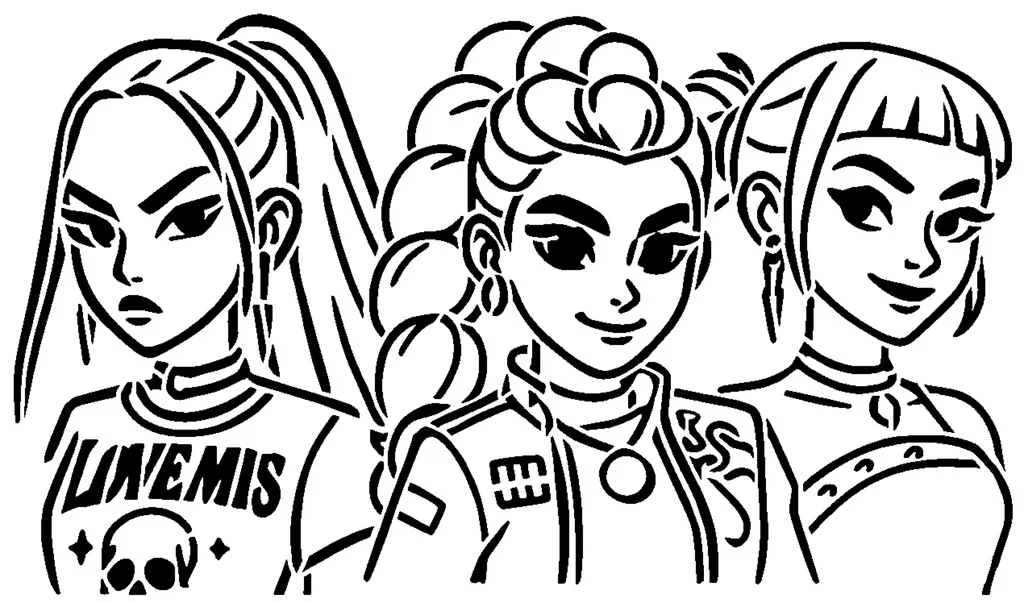 3D модель Шаблон K Pop Demon Hunters 2 - фото 1