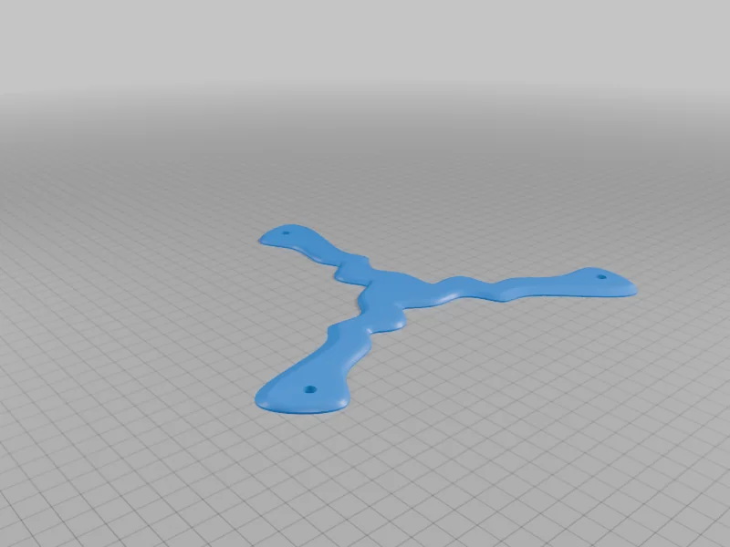 3D модель Скрученный трикрылый бумеранг - фото 3