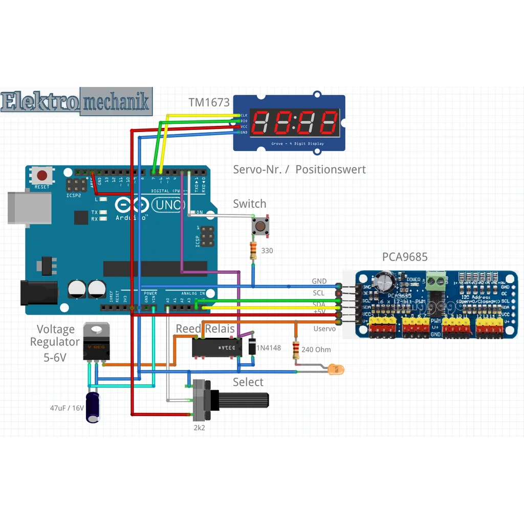 3D модель Компактный сервопривод для стрелок - фото 2