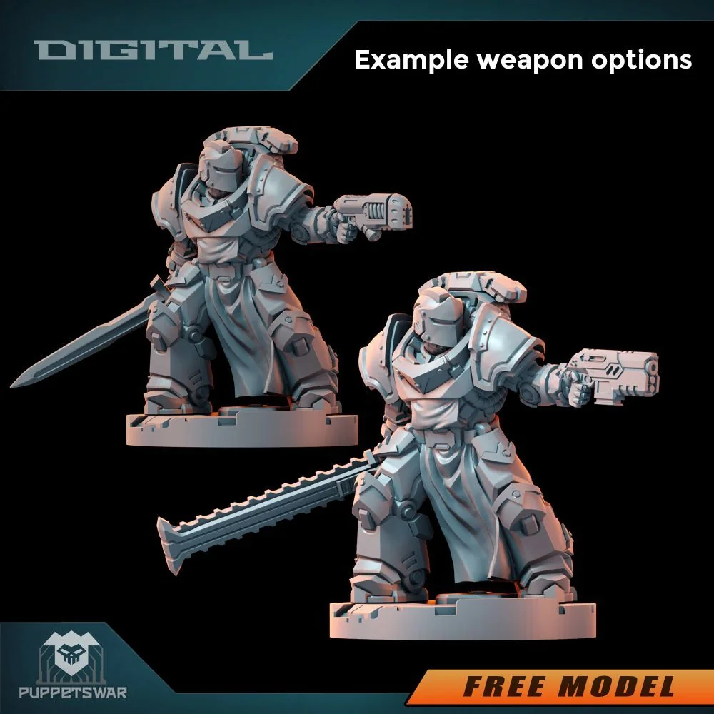 3D модель Модель Free Prime Striker [Knight] для настольных игр - фото 3