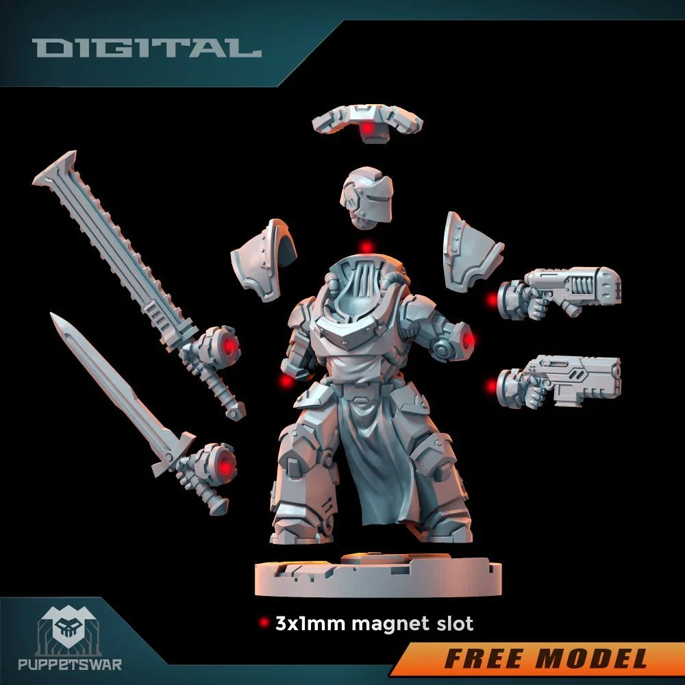 3D модель Модель Free Prime Striker [Knight] для настольных игр - фото 4