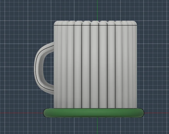 3D модель Набор современных подставок под чашки - Радужные арки - фото 7