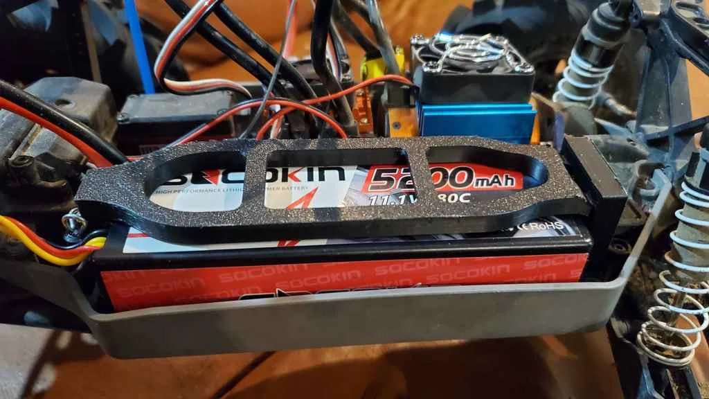 3D модель Держатель для аккумулятора Traxxas Stampede 4x4 3S STL
