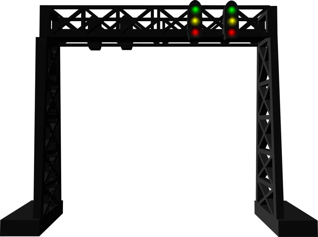 3D модель Мост сигналов для модели железной дороги - фото 3