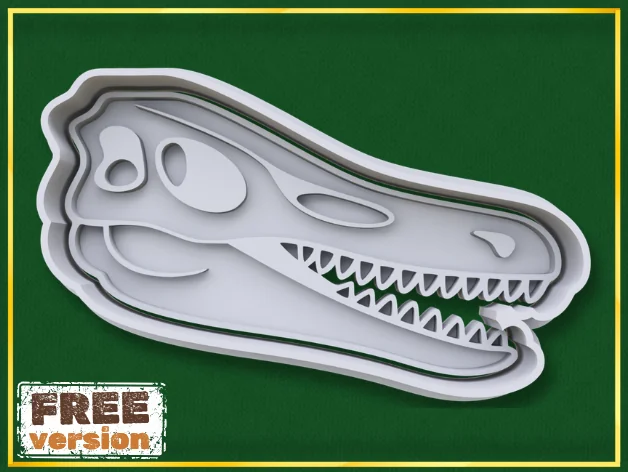 Формочка для печенья в виде динозавра