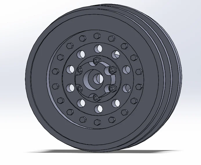 3D модель 5мм внедорожное колесо для RC моделей - фото 5