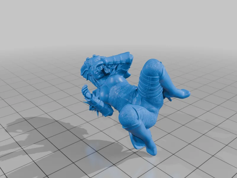 3D модель Девушка с львицей - 3D модель для печати - фото 9