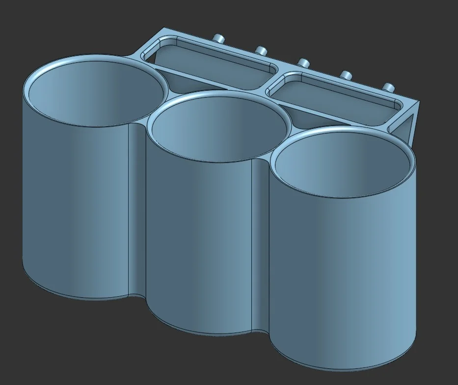 3D модель Держатель для баллонов краски на перфорированной доске - фото 3