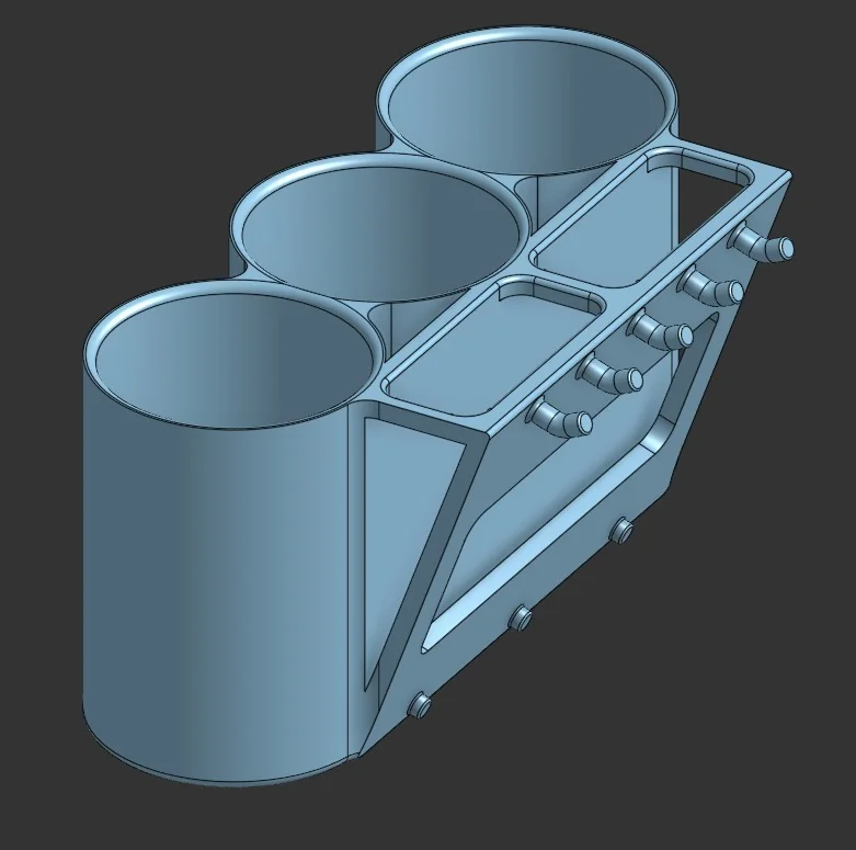 3D модель Держатель для баллонов краски на перфорированной доске - фото 4