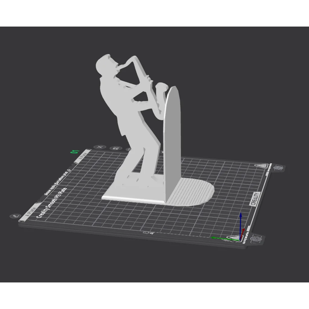 3D модель Саксофонист - Подставка для книг - фото 3