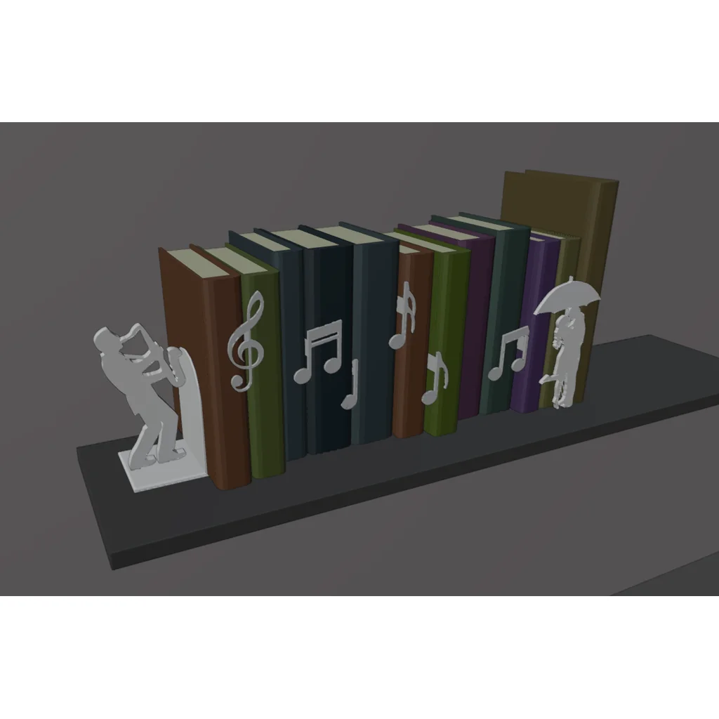 3D модель Саксофонист - Подставка для книг - фото 4