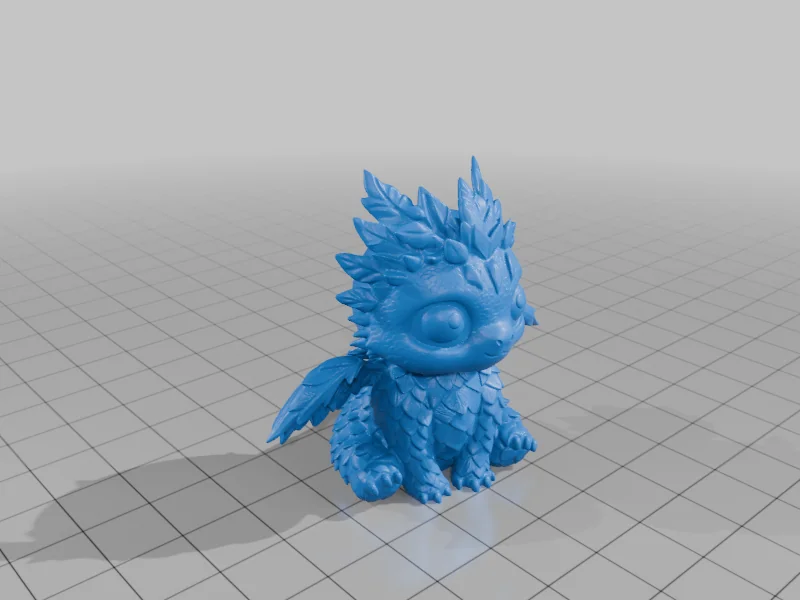 3D модель Модель Cute Leaf Dragon с брелком - фото 7