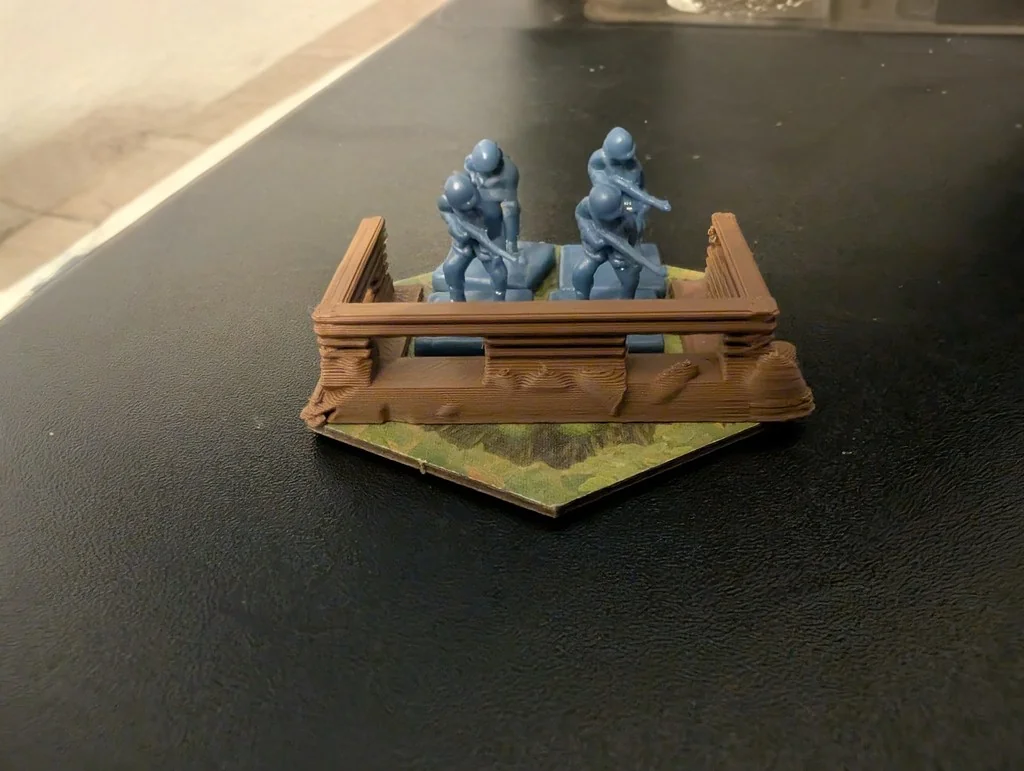 3D модель Полевой бункер Memoir 44 STL