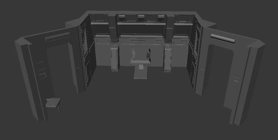 3D модель Модель AFA - Defiant: Задня частина головного містка - фото 1