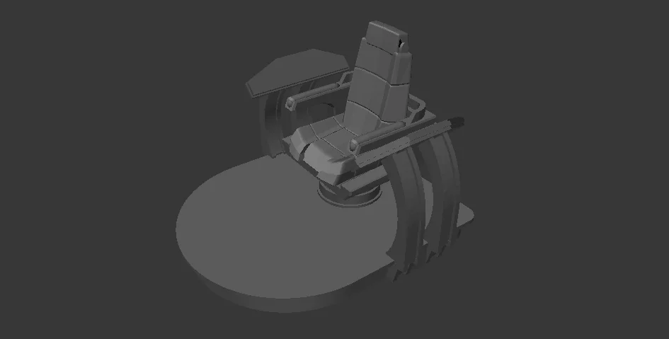 3D модель Крісло капітана MKI-II (4.5" масштаб) - фото 1