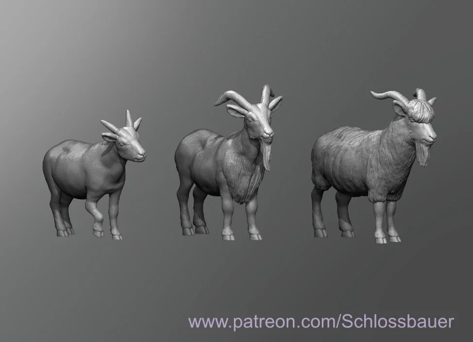 3D модель козы для печати