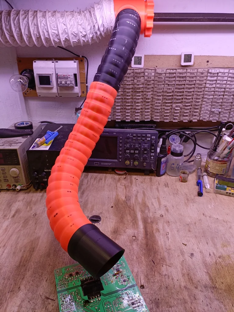 3D модель Регулируемый гибкий держатель вытяжки (система рельсов) - фото 4