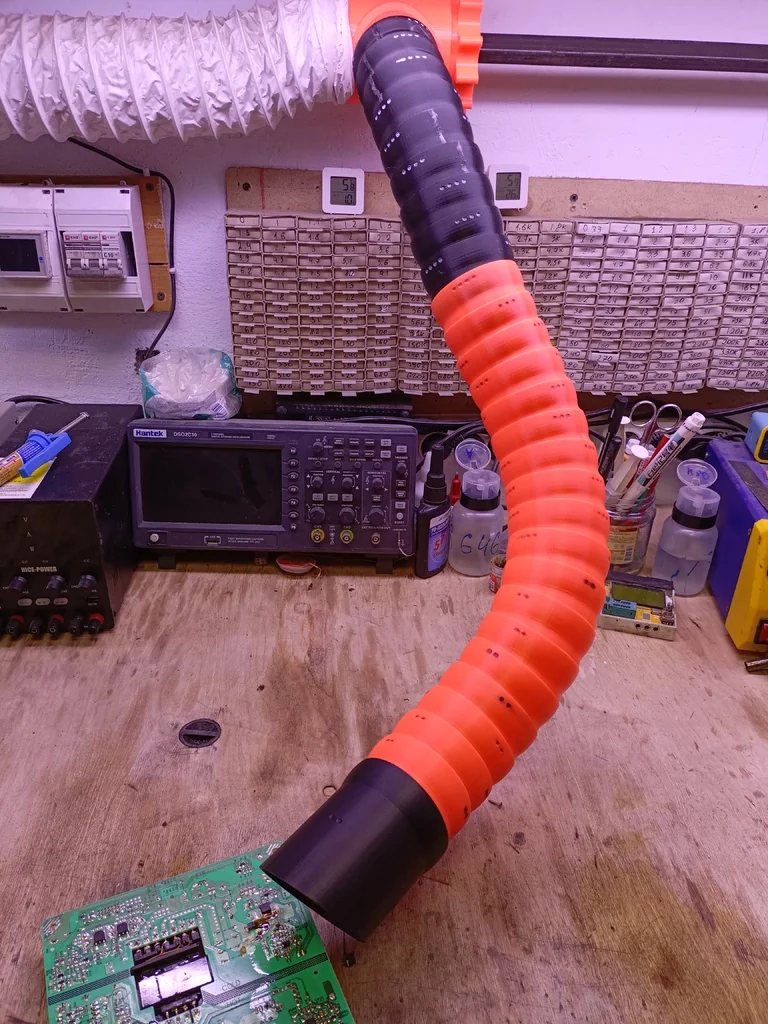 3D модель Регулируемый гибкий держатель вытяжки (система рельсов) - фото 5