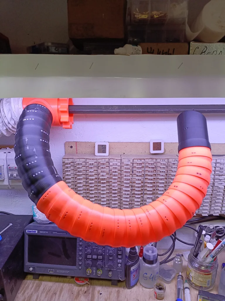 3D модель Регулируемый гибкий держатель вытяжки (система рельсов) - фото 6