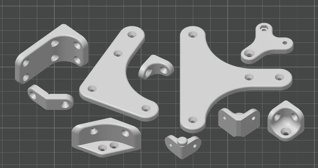 3D модель Набор параметрических скоб - фото 1
