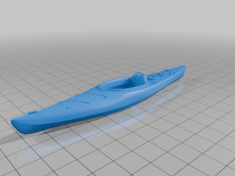 3D модель Простая модель игрушечного каяка - фото 2