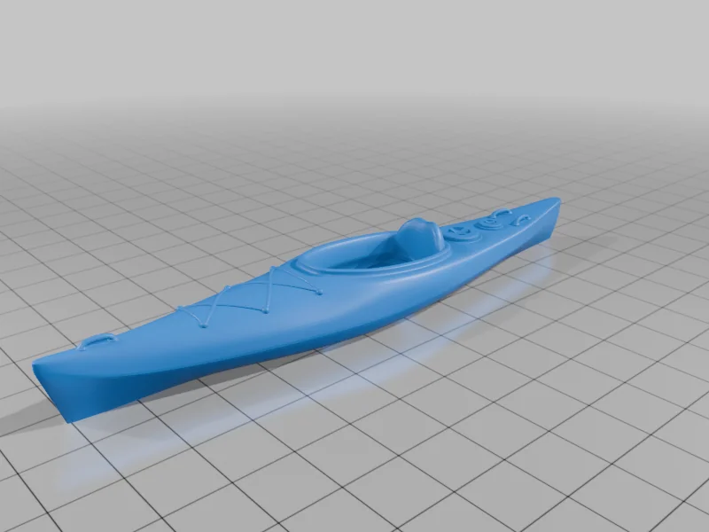 3D модель Простая модель игрушечного каяка - фото 3