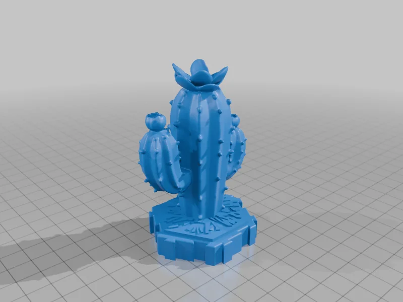 3D модель Модель плиток кактусов для Heroscape - фото 2