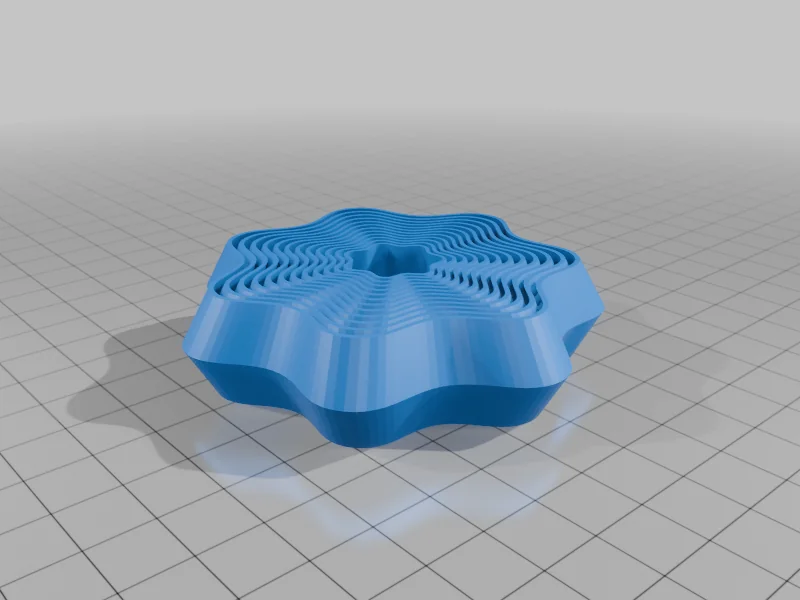 Волнообразная фрактальная звездочка - 12 колец