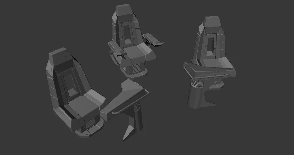 3D model AFA – Sovereign - 4.5" Bridge Command Chairs STL