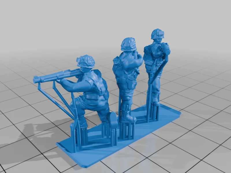 3D модель Модель солдатов ВДВ США времен Второй мировой войны - фото 3