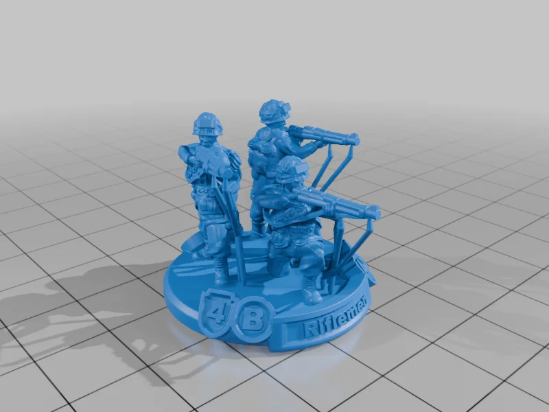 3D модель Модель солдатов ВДВ США времен Второй мировой войны - фото 4