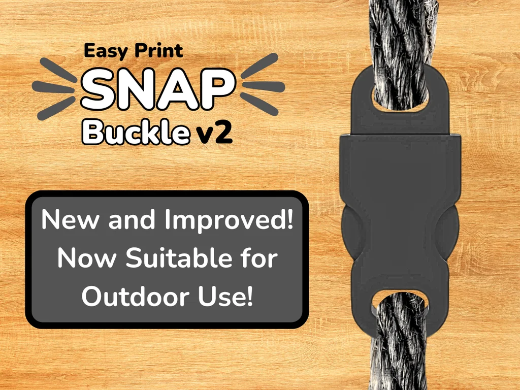 3D модель Модель Easy Print Snap Buckle v2 - фото 1
