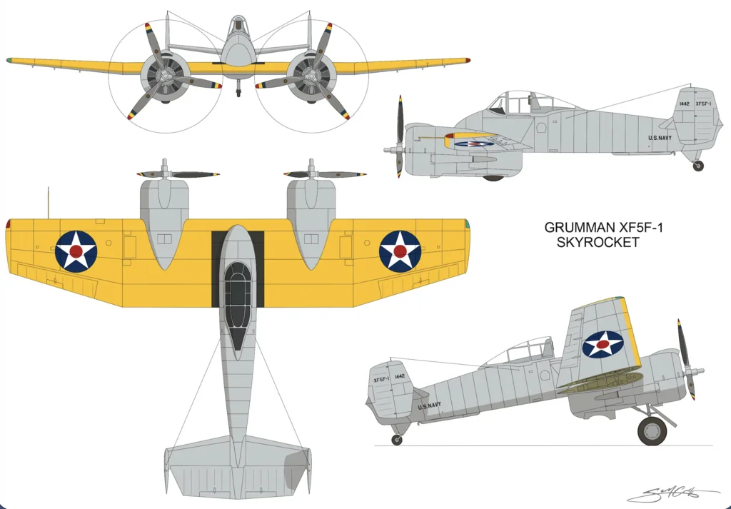 3D модель Модель XF5F-1 Skyrocket 1:64 - фото 4
