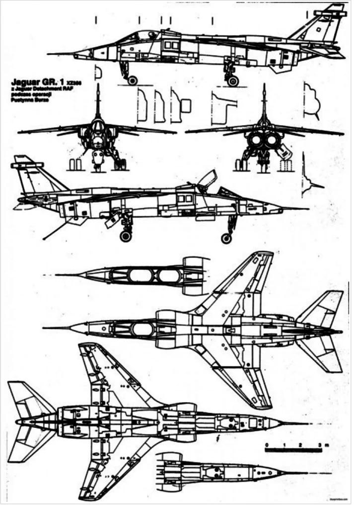 3D модель Jaguar GR.3 3D Модель в масштабе 1:64 - фото 5