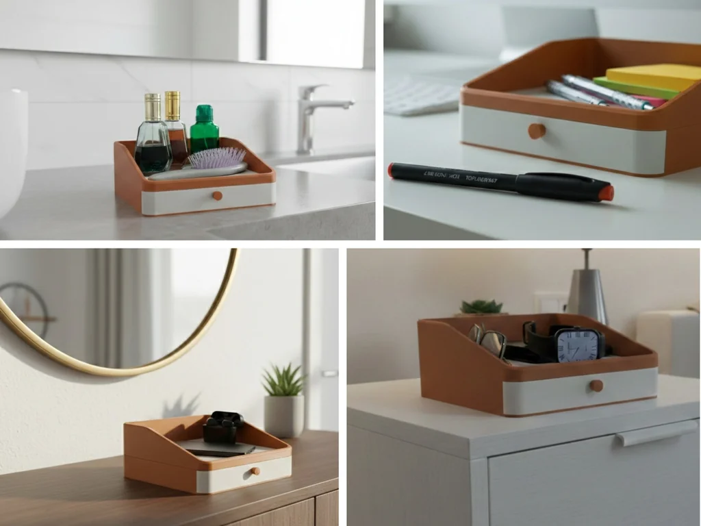 3D модель Налаштовуваний піднос з ящиками STL