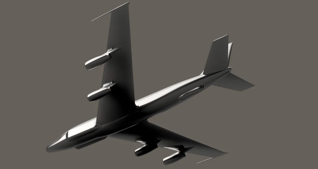 3D модель Модель самолета RC-135 в масштабе 1:64 - фото 4