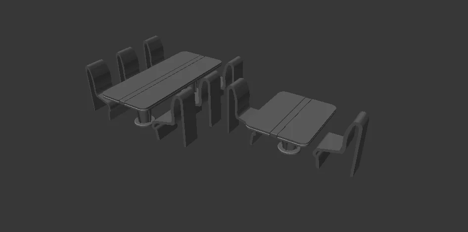 3D модель Модель AFA – Intrepid - Столы столовой 4.5" - фото 1