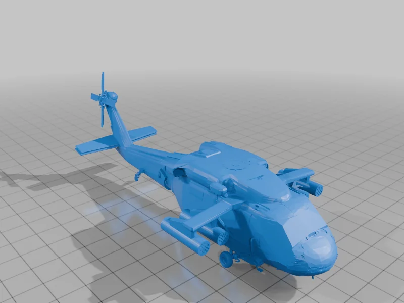 3D модель 3D модель Blackhawk Solid с лопастями - фото 2