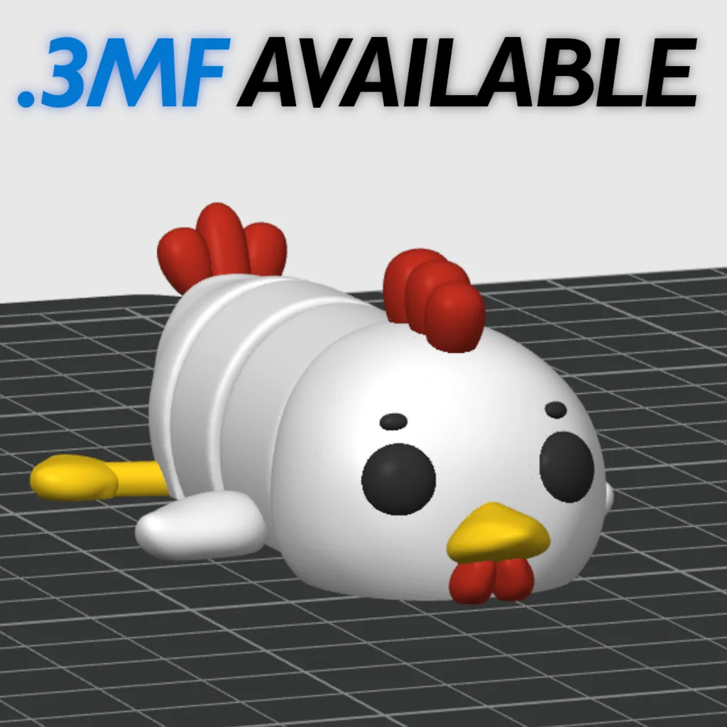 Гибкая 3D-модель курицы с брелоком