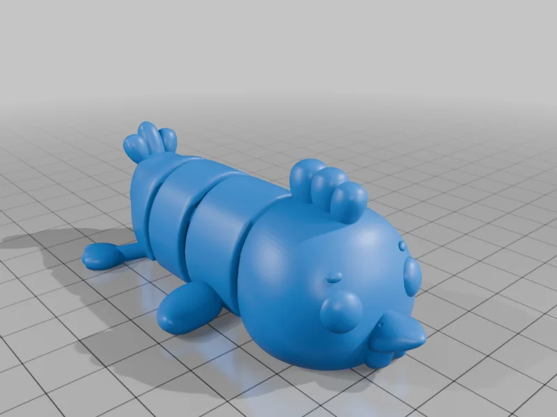 Гибкая 3D-модель курицы с брелоком